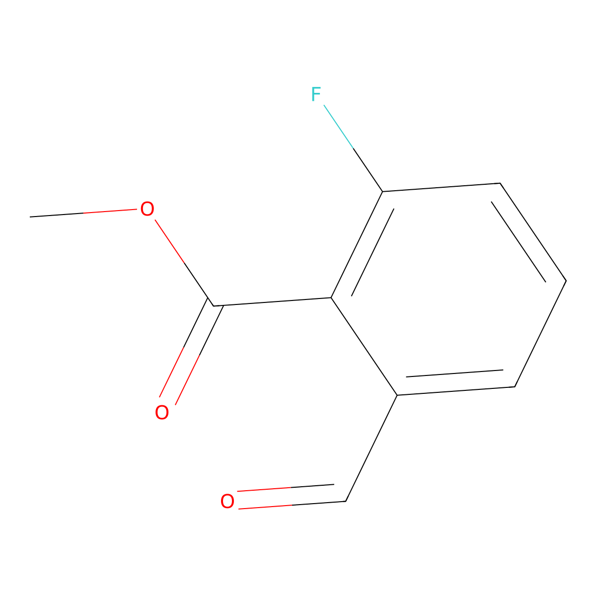 Methyl 2-fluoro-6-formylbenzoate molecular structure, CAS 1256593-43-7