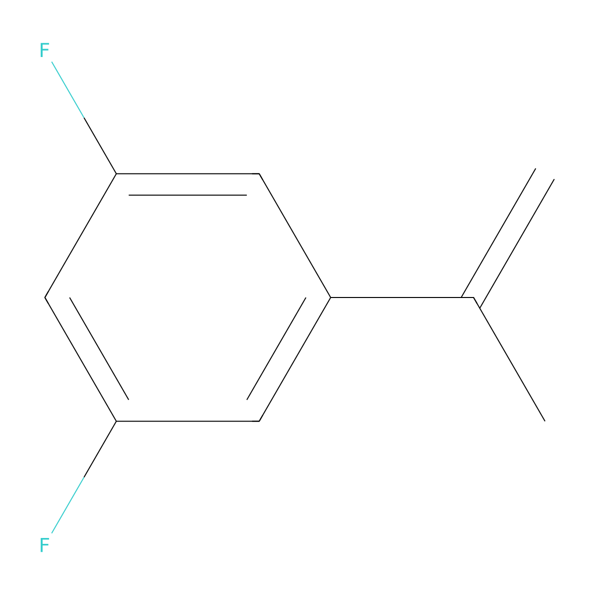 Benzene, 1,3-difluoro-5-(1-methylethenyl)- molecular structure, CAS 125661-57-6