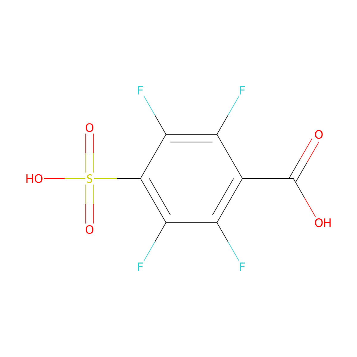 4-Sulfo-2,3,5,6-tetrafluorobenzoic Acid molecular structure, CAS 125662-60-4