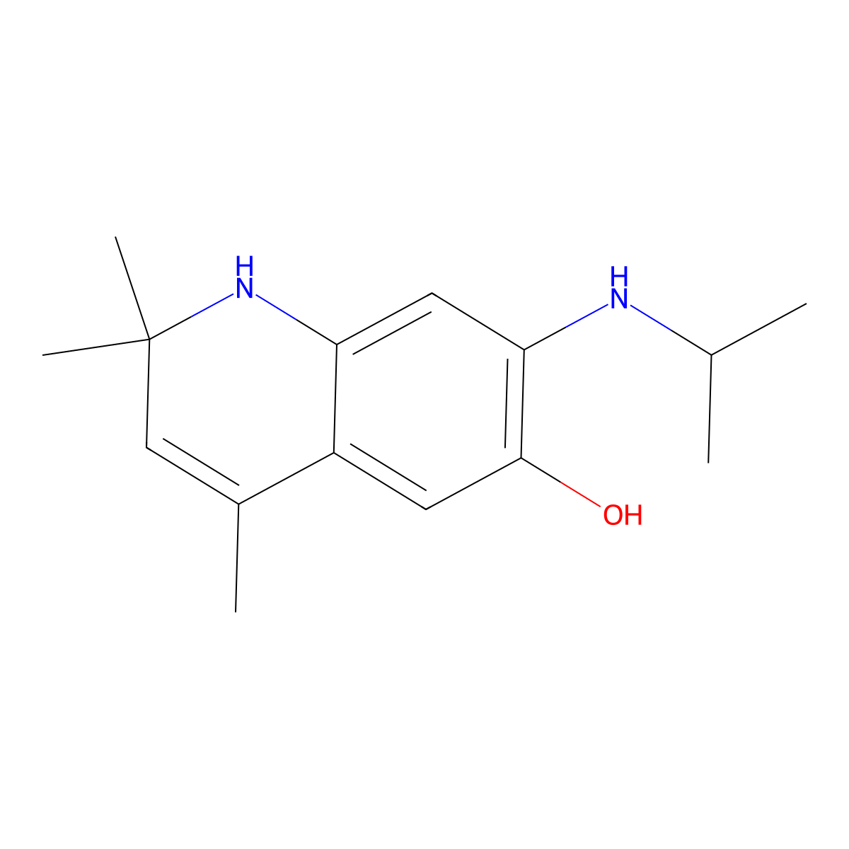7-(Isopropylamino)-2,2,4-trimethyl-1,2-dihydroquinolin-6-ol molecular structure, CAS 1256627-98-1