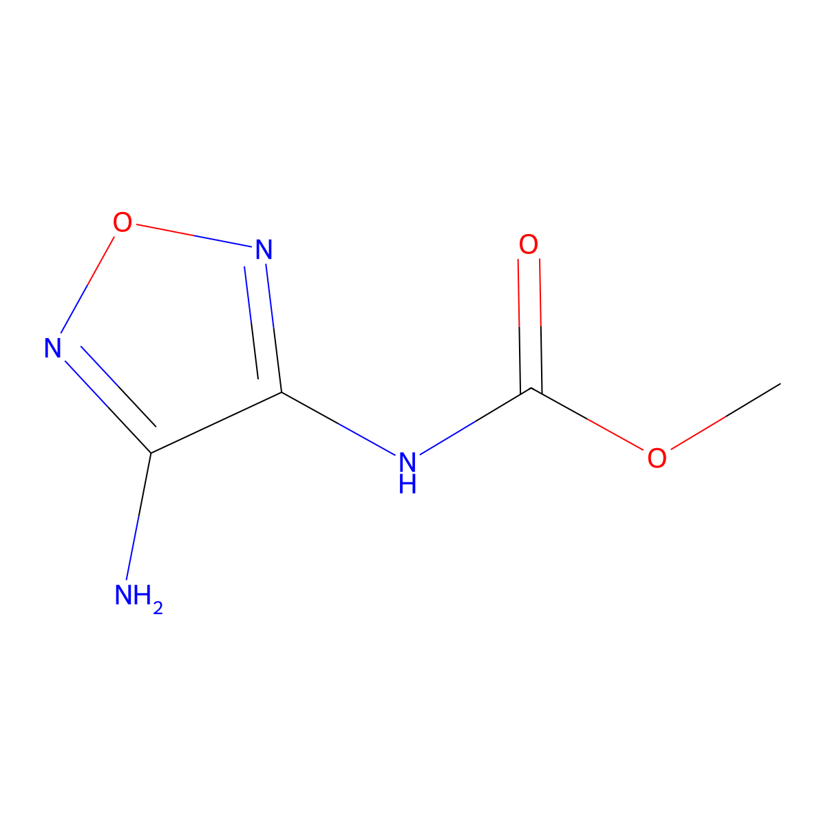 Methyl (4-amino-1,2,5-oxadiazol-3-yl)carbamate molecular structure, CAS 1256628-07-5