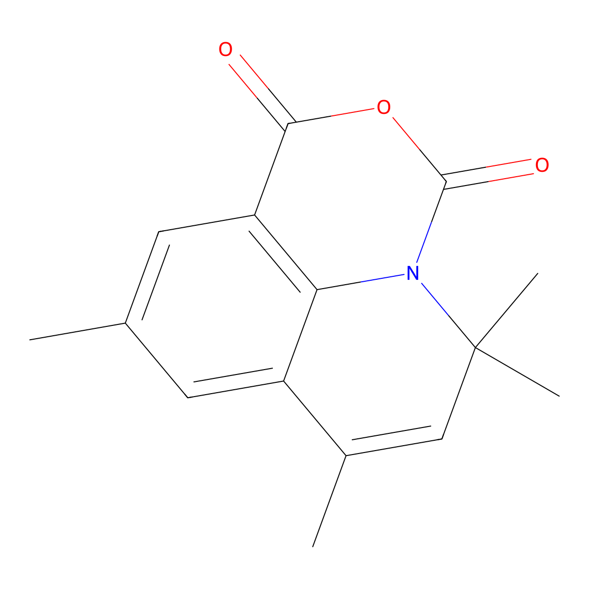 5,5,7,9-tetramethyl-1H,5H-[1,3]oxazino[5,4,3-ij]quinoline-1,3-dione molecular structure, CAS 1256628-14-4