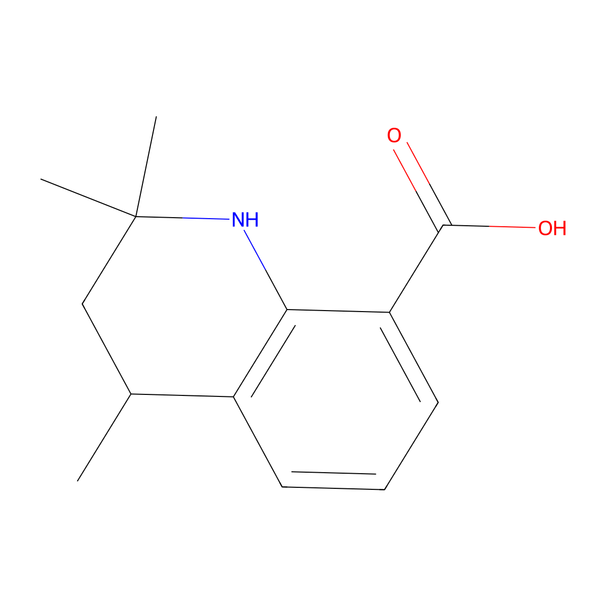 2,2,4-Trimethyl-1,2,3,4-tetrahydroquinoline-8-carboxylic acid molecular structure, CAS 1256628-15-5