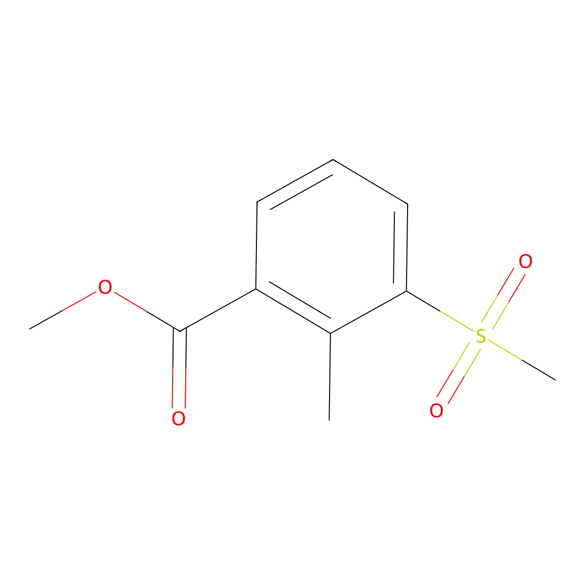 Methyl 2-Methyl-3-(methylsulfonyl)benzoate molecular structure, CAS 1256633-15-4
