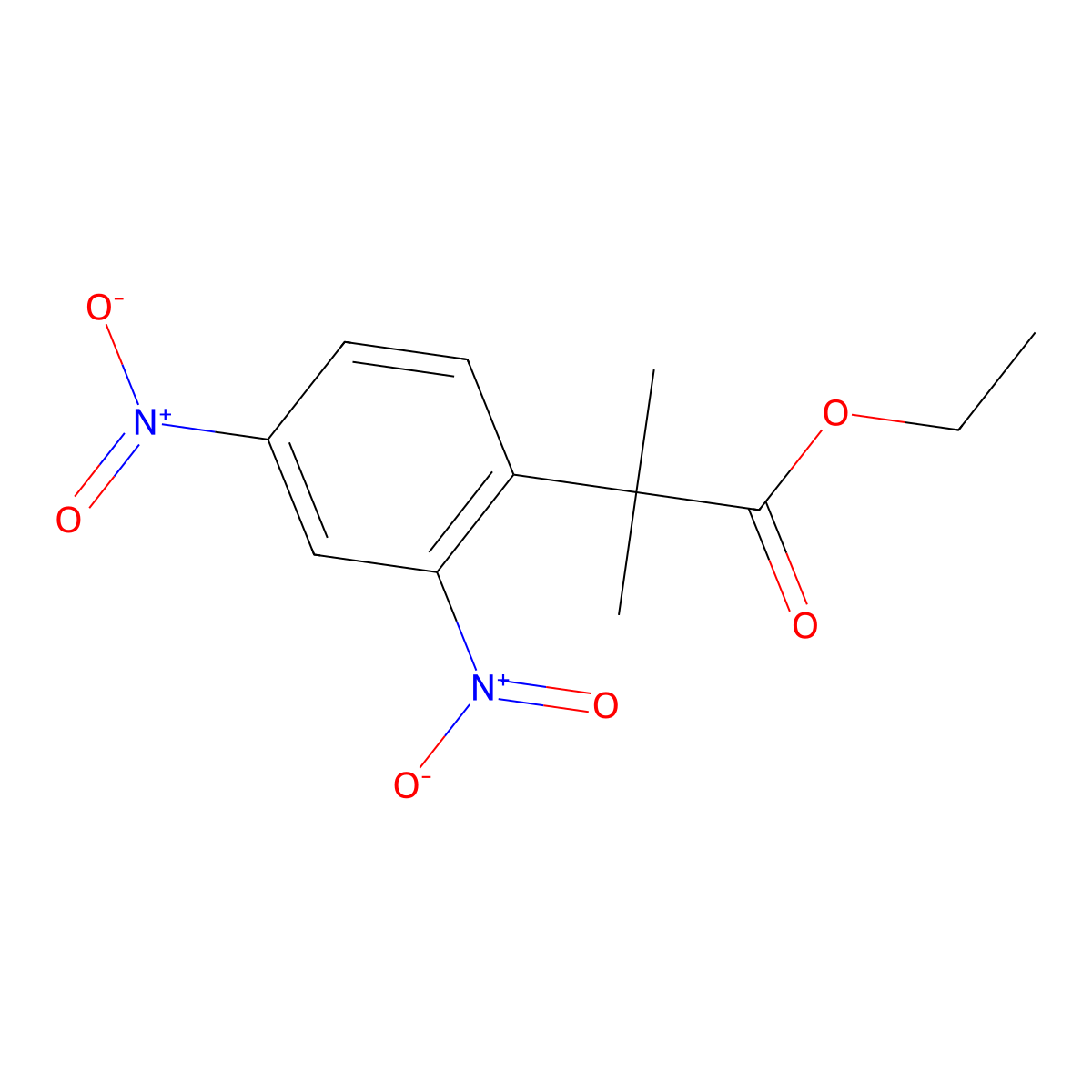 Ethyl 2-(2,4-Dinitrophenyl)-2-methylpropanoate molecular structure, CAS 1256633-16-5