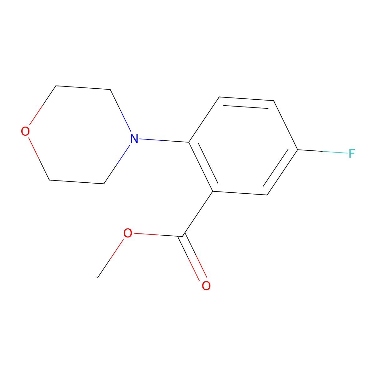 Methyl 5-Fluoro-2-morpholinobenzoate molecular structure, CAS 1256633-20-1