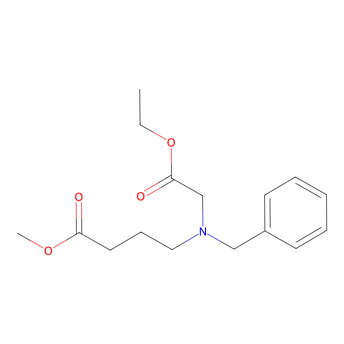 Methyl 4-[N-Benzyl-N-(2-ethoxy-2-oxoethyl)amino]butanoate molecular structure, CAS 1256633-23-4