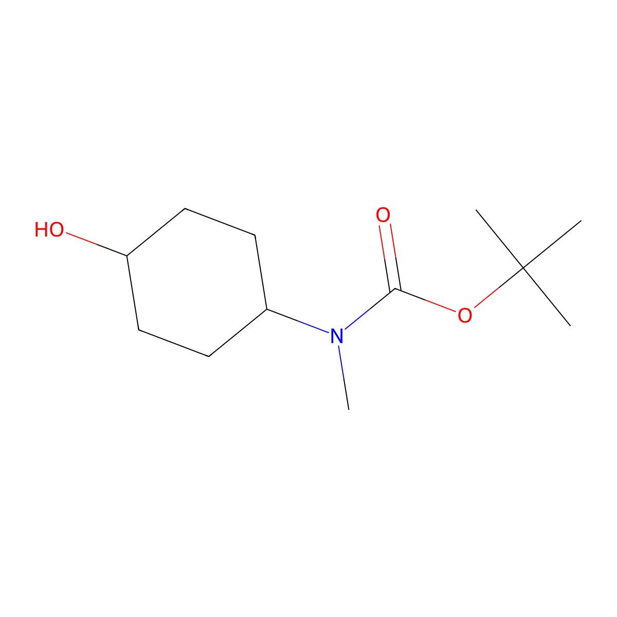 4-(N-Boc-N-methylamino)cyclohexanol molecular structure, CAS 1256633-24-5
