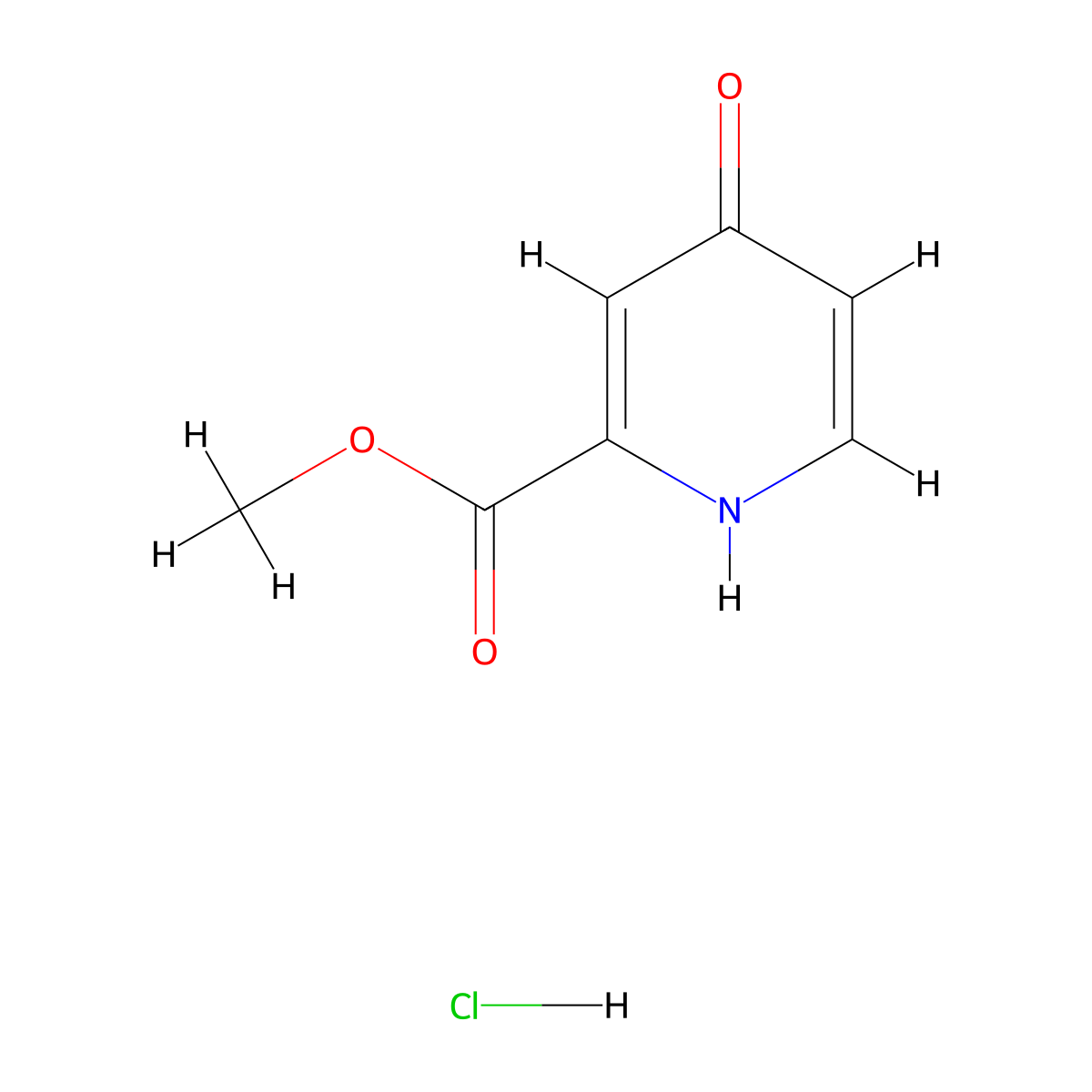 Methyl 4-Hydroxypicolinate hydrochloride molecular structure, CAS 1256633-27-8