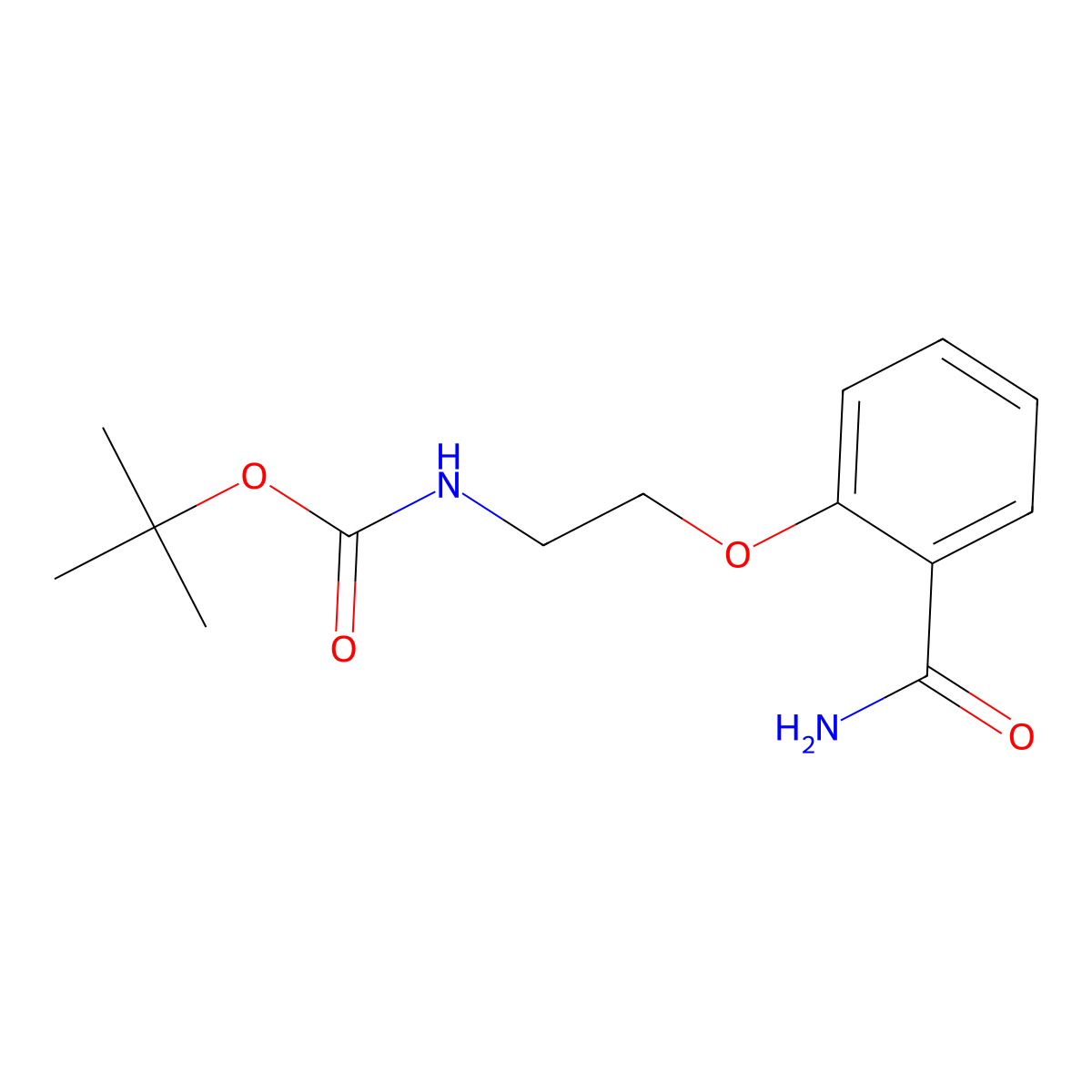 2-[2-(Boc-amino)ethoxy]benzamide molecular structure, CAS 1256633-35-8
