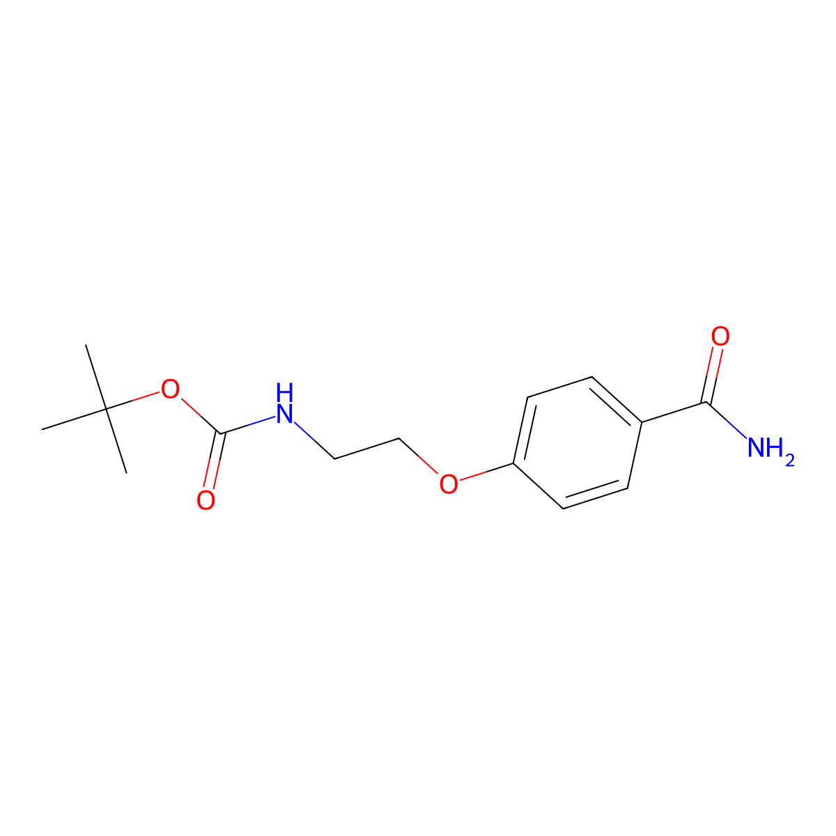 4-[2-(Boc-amino)ethoxy]benzamide molecular structure, CAS 1256633-40-5
