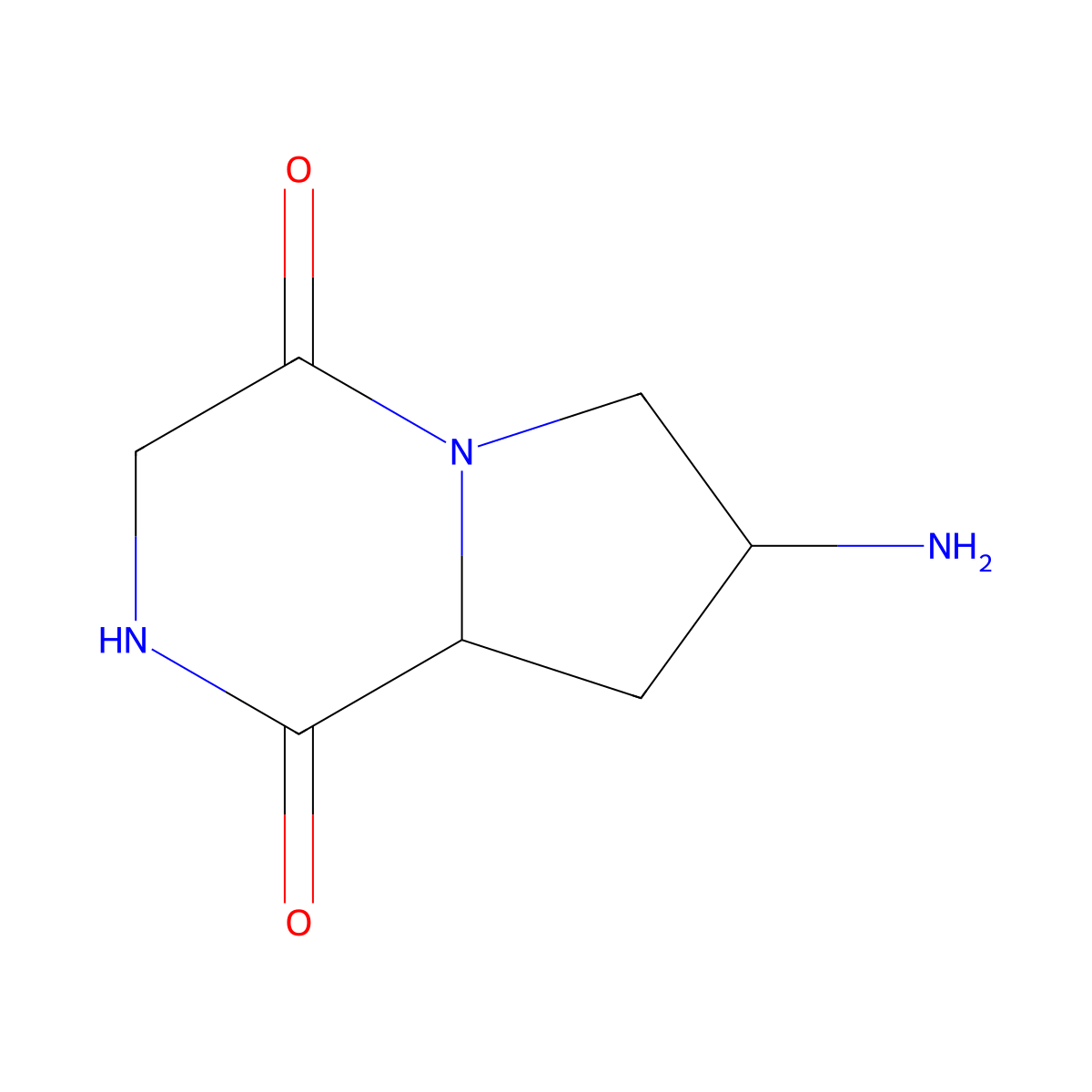 (7S,8aS)-7-Aminohexahydropyrrolo[1,2-a]pyrazine-1,4-dione molecular structure, CAS 1256636-27-7