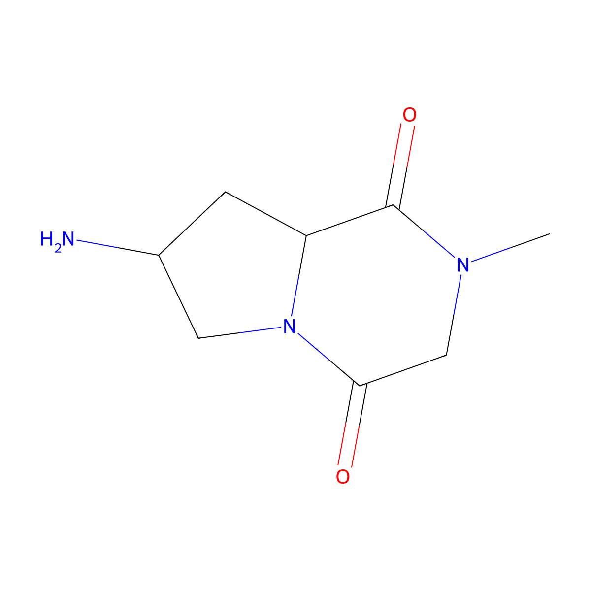 (7S,8aS)-7-Amino-2-methylhexahydropyrrolo[1,2-a]pyrazine-1,4-dione molecular structure, CAS 1256636-30-2