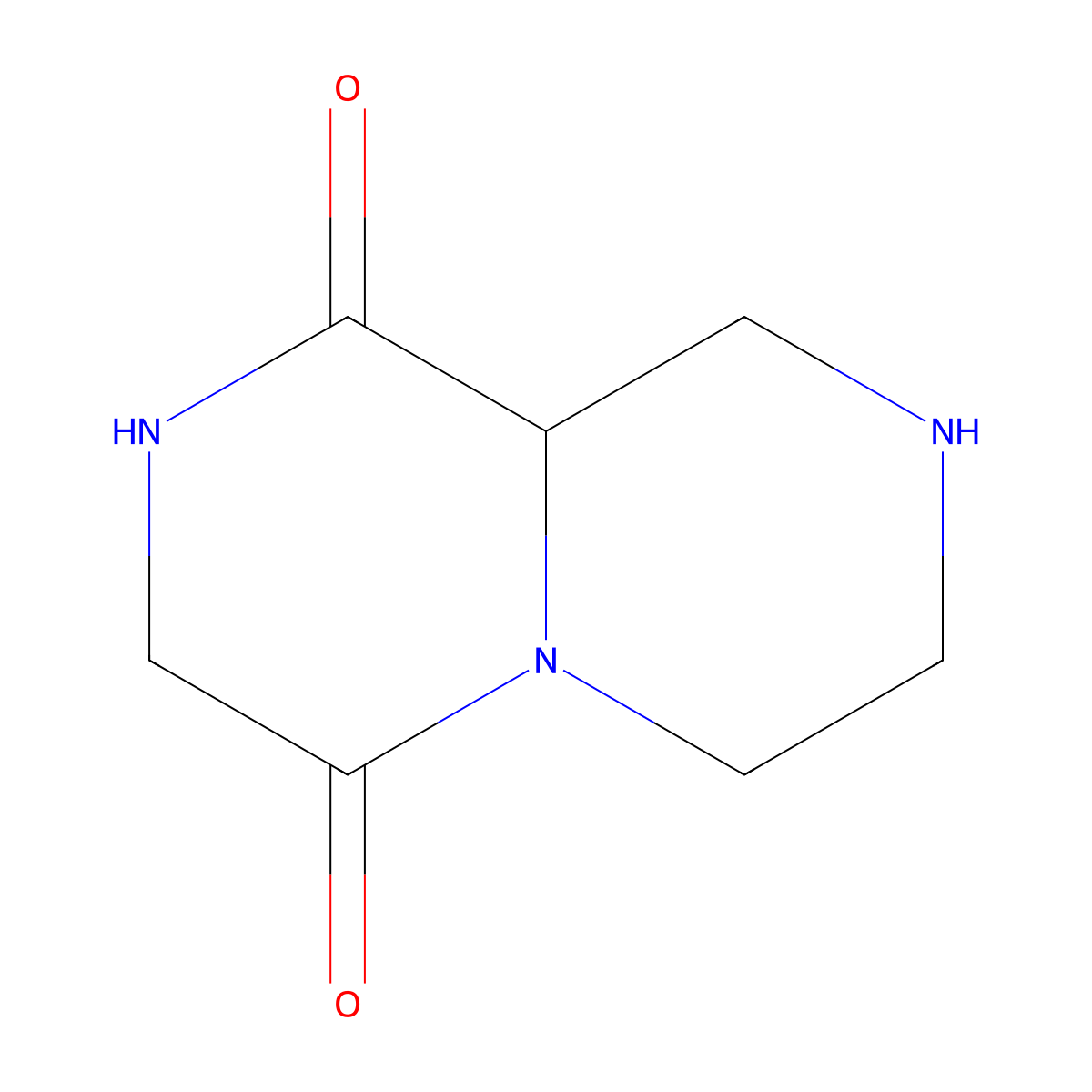 Tetrahydro-2H-pyrazino[1,2-a]pyrazine-1,4(3H,6H)-dione molecular structure, CAS 1256642-92-8
