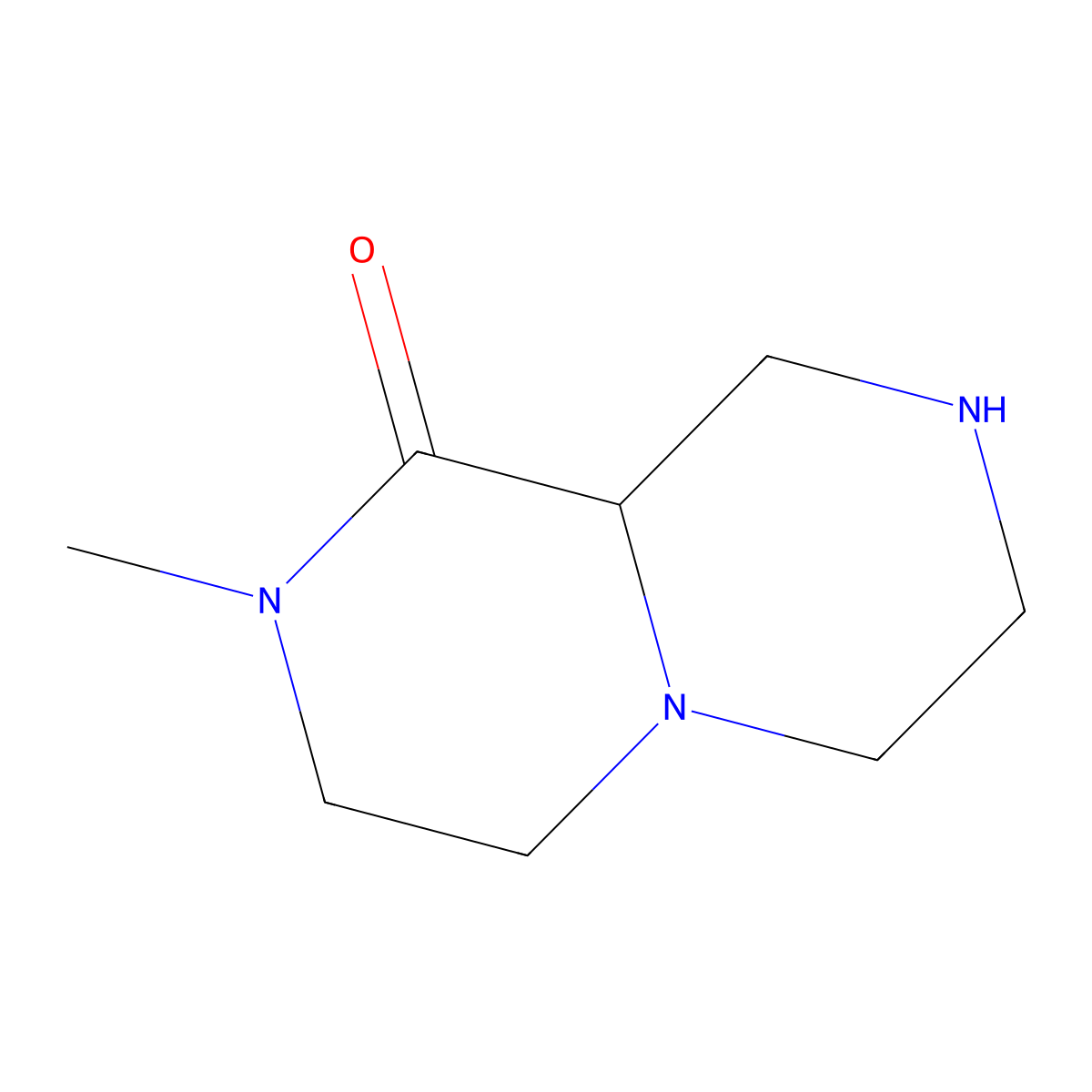 2-methylhexahydro-2H-pyrazino[1,2-a]pyrazin-1(6H)-one molecular structure, CAS 1256642-93-9