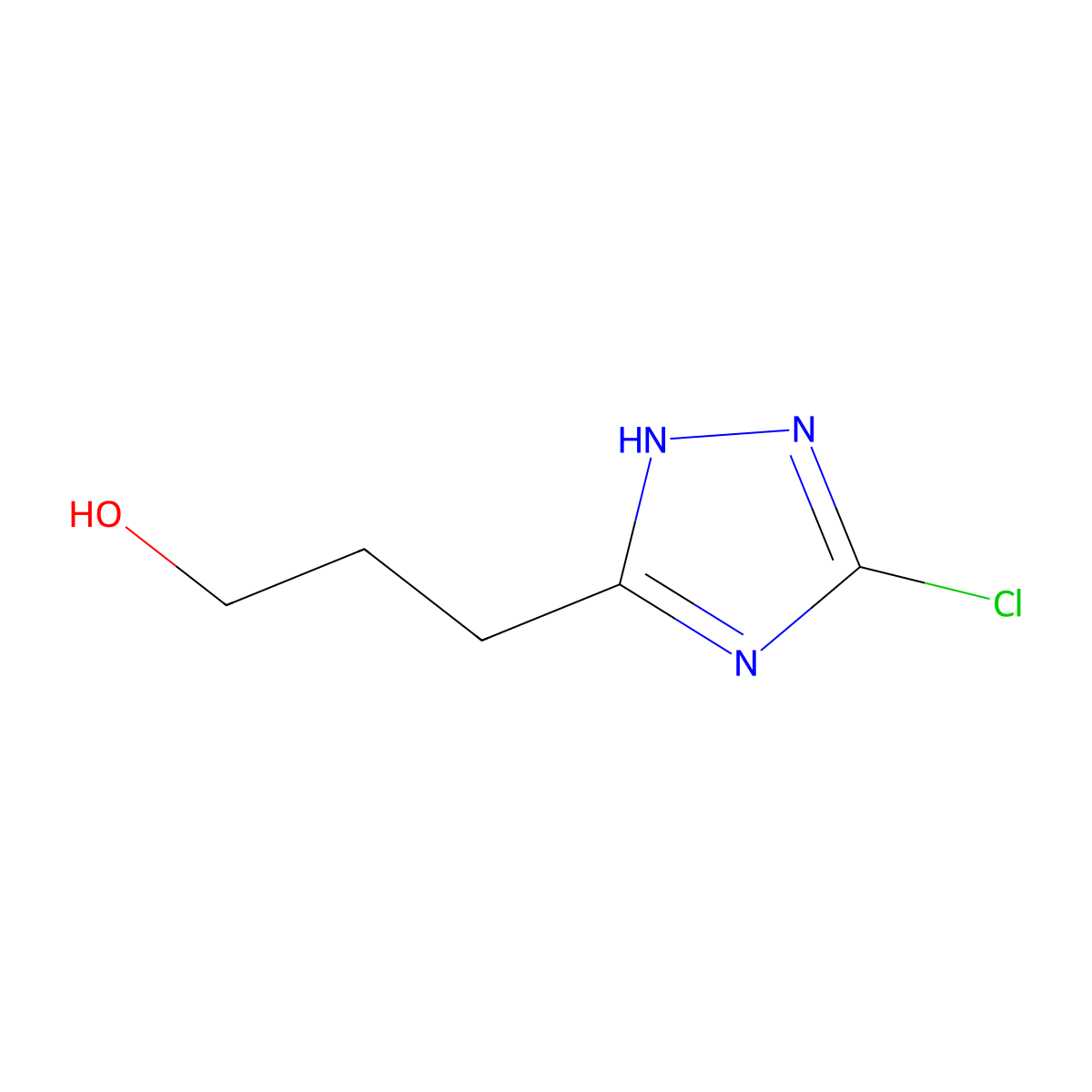 3-(3-chloro-1H-1,2,4-triazol-5-yl)propan-1-ol molecular structure, CAS 1256643-20-5