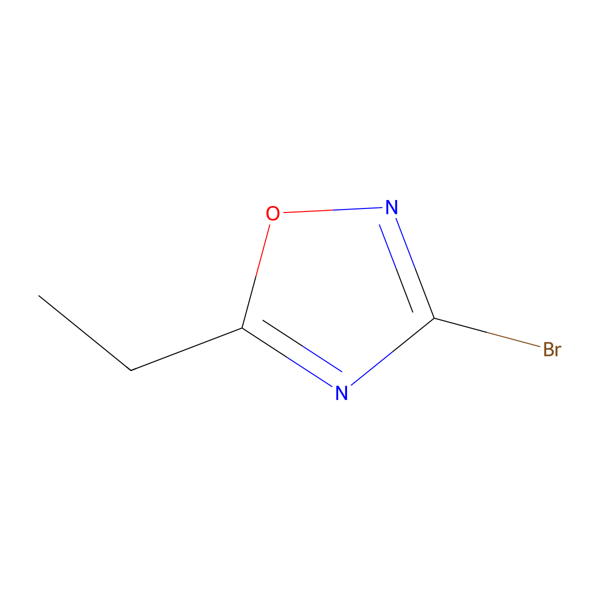 3-Bromo-5-ethyl-1,2,4-oxadiazole molecular structure, CAS 1256643-25-0