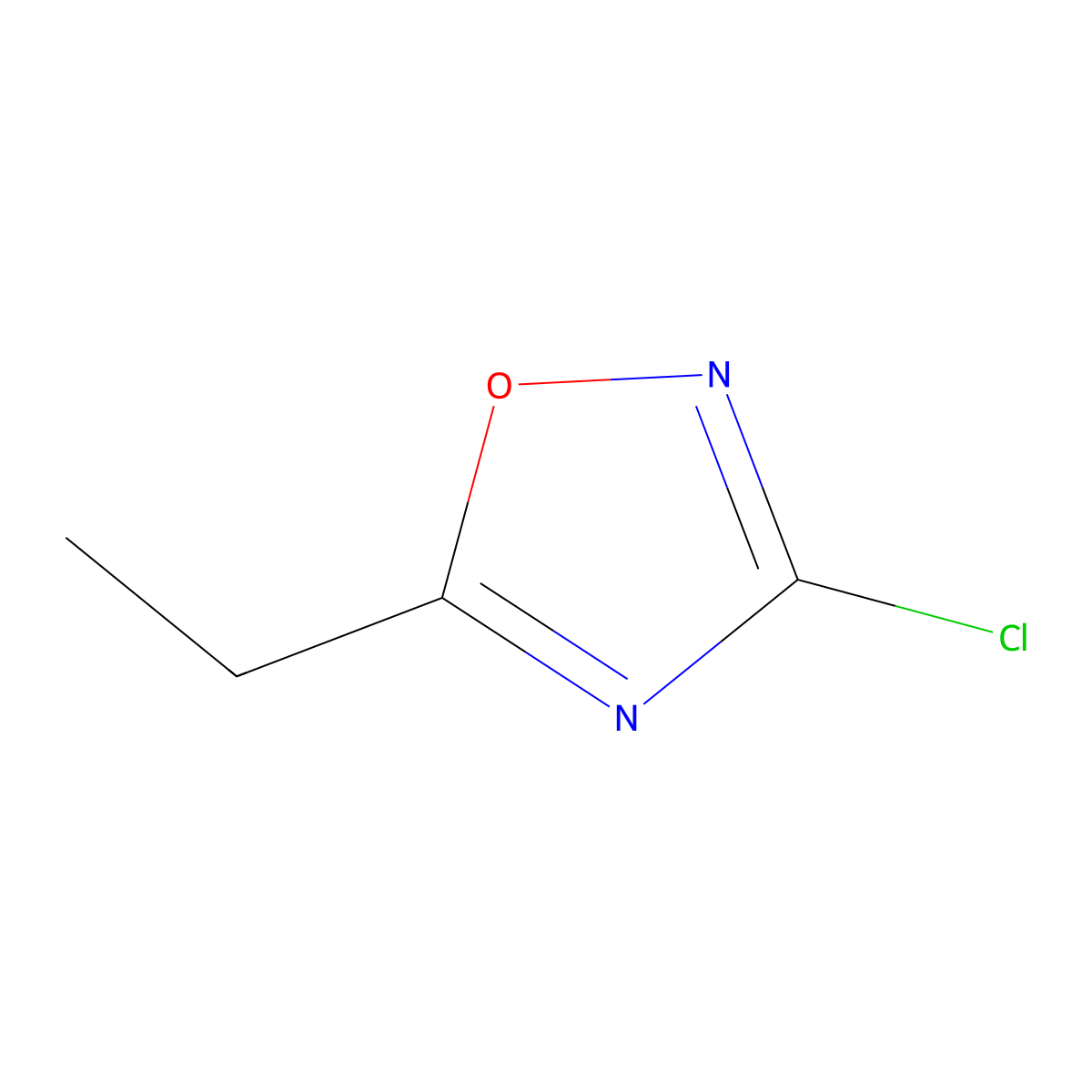 3-Chloro-5-ethyl-1,2,4-oxadiazole molecular structure, CAS 1256643-47-6