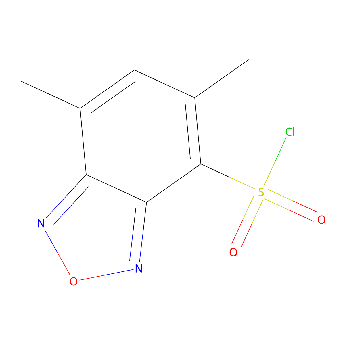 5,7-Dimethyl-2,1,3-benzoxadiazole-4-sulfonyl chloride molecular structure, CAS 1256643-55-6