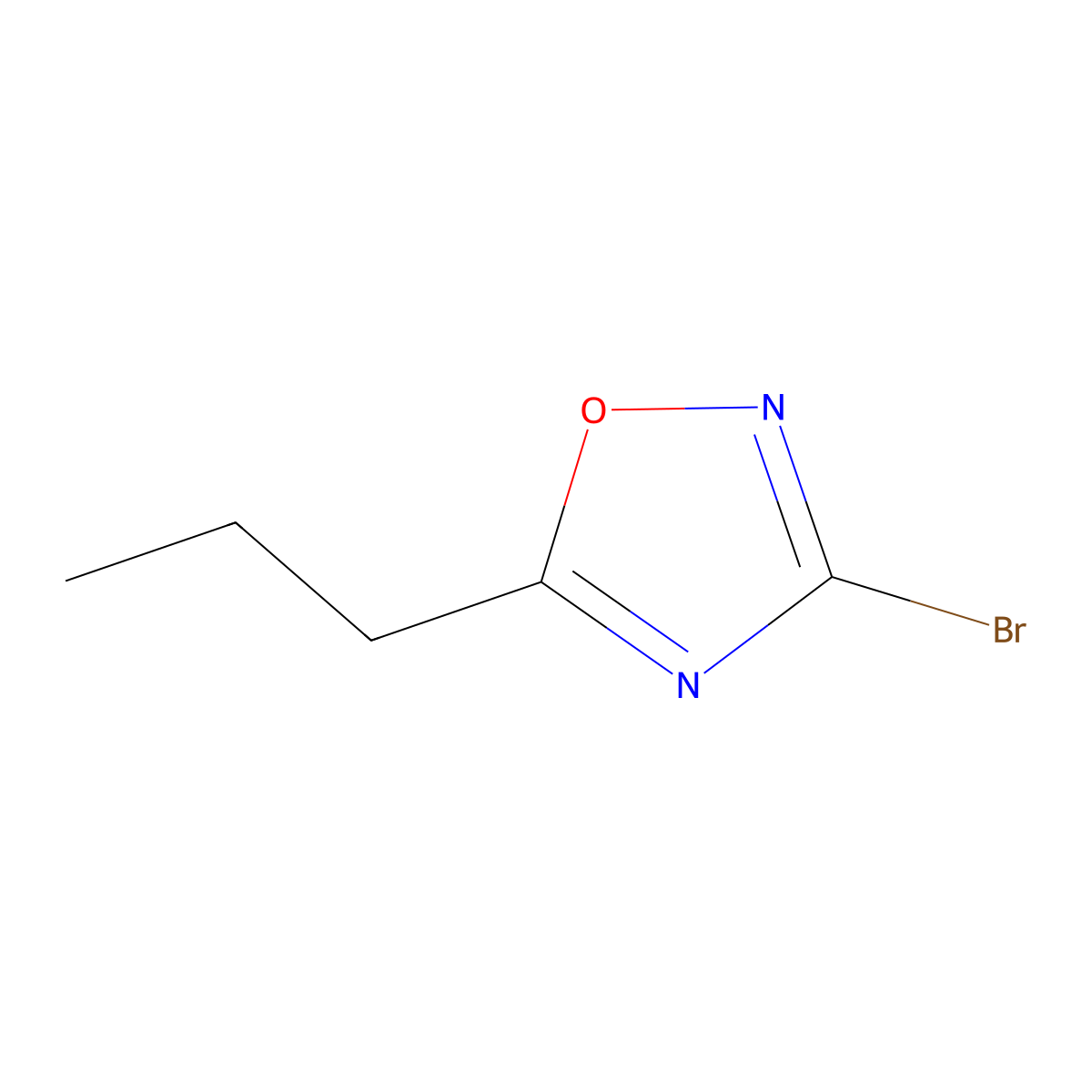 3-Bromo-5-propyl-1,2,4-oxadiazole molecular structure, CAS 1256643-63-6