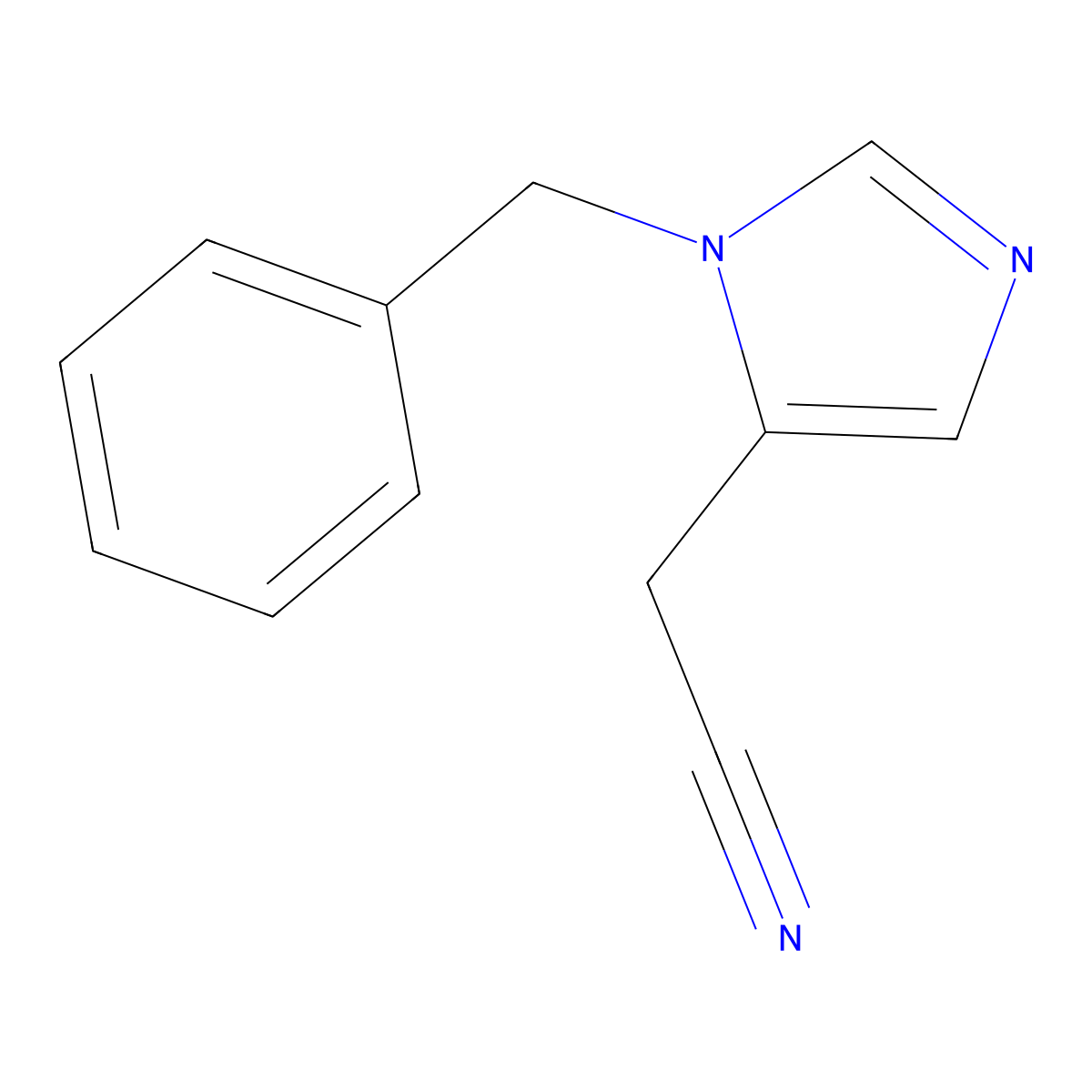 2-(3-Benzylimidazol-4-yl)acetonitrile molecular structure, CAS 1256643-67-0
