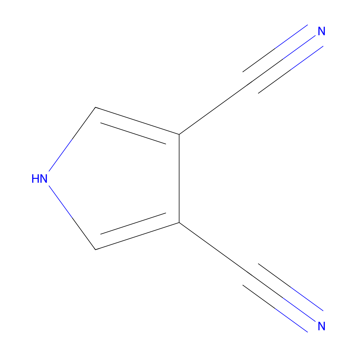 1H-Pyrrole-3,4-dicarbonitrile molecular structure, CAS 125666-25-3