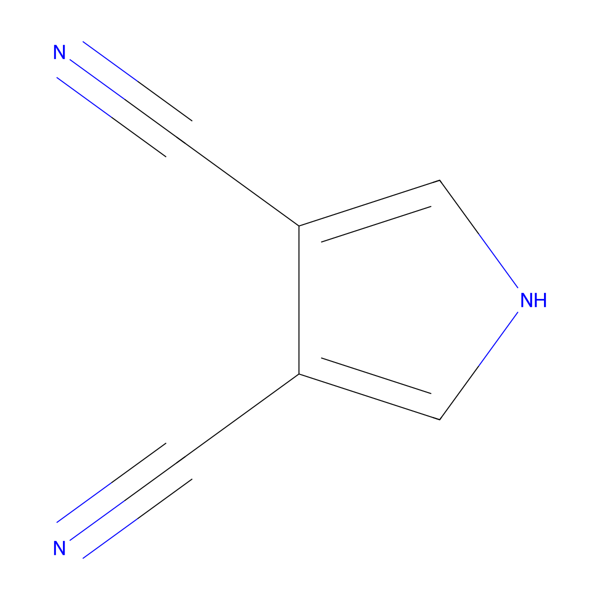 1H-Pyrrole-3,4-dicarbonitrile molecular structure, CAS 125666-25-3
