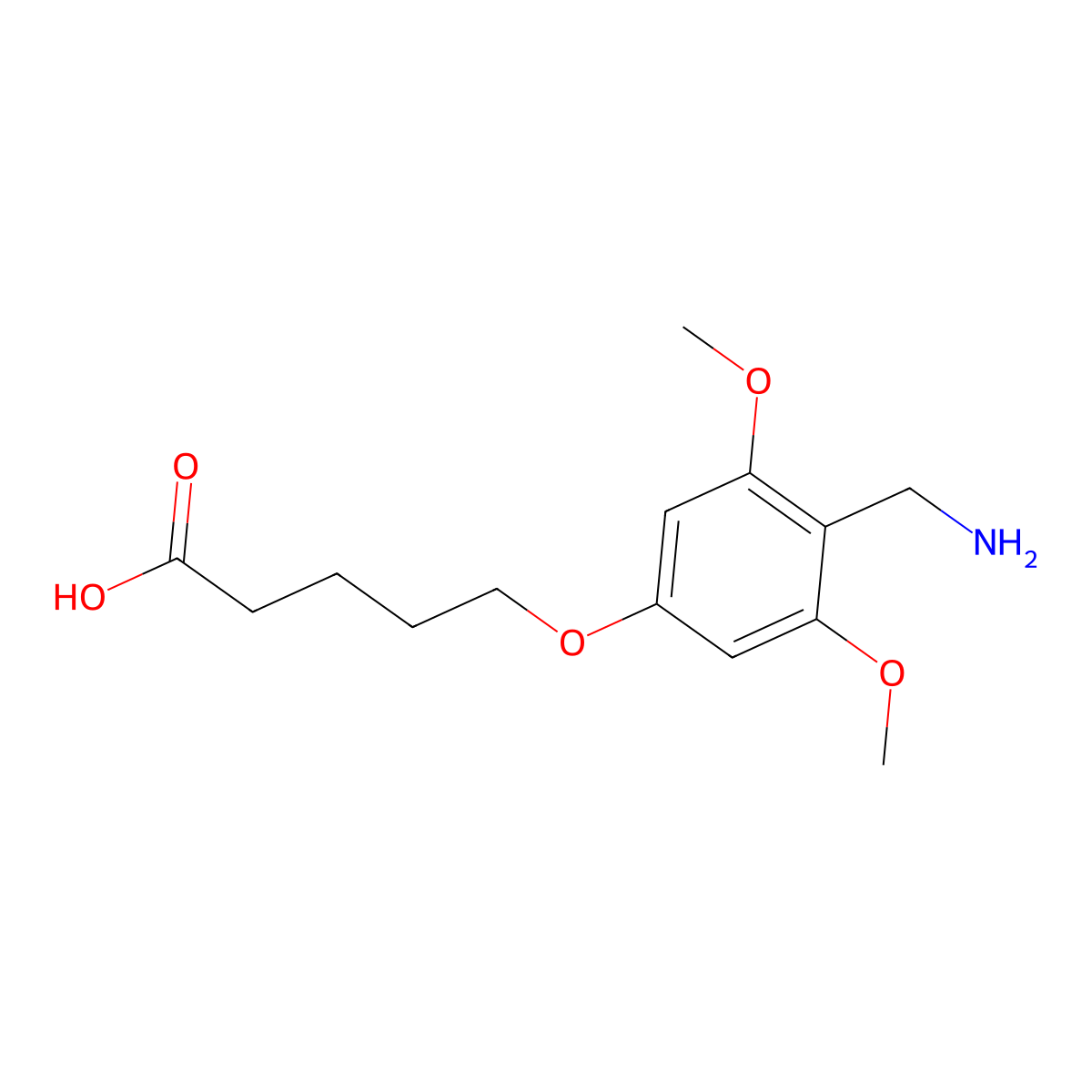 5-[4-Aminomethyl-3,5-dimethoxyphenoxy]-pentanoic acid molecular structure, CAS 125666-66-2