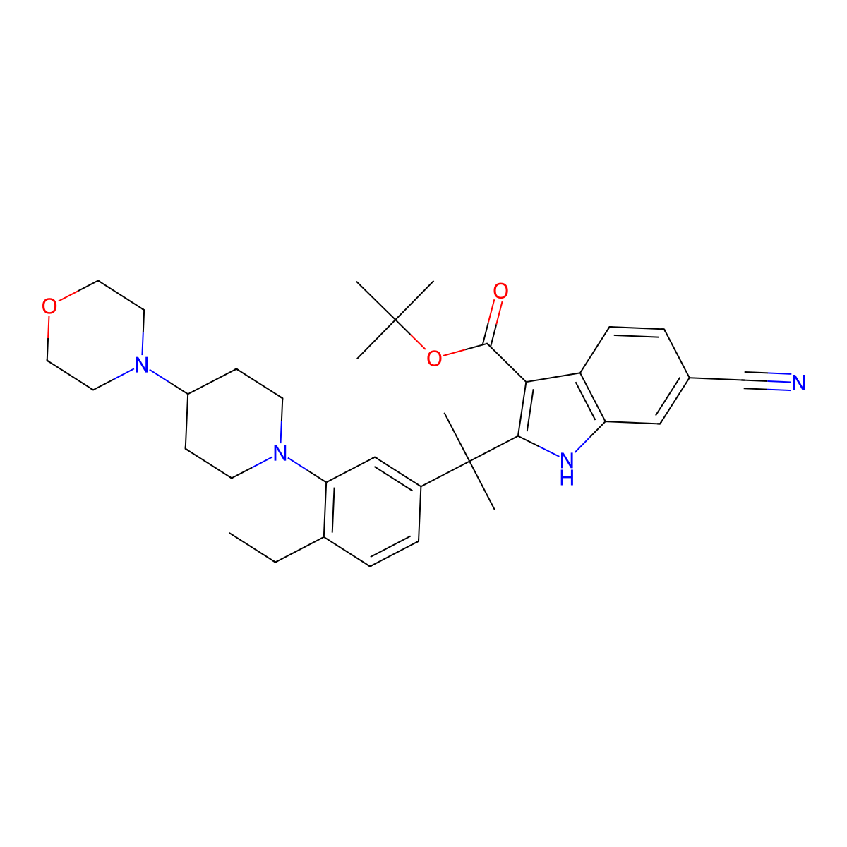 Alectinib intermediate molecular structure, CAS 1256698-41-5
