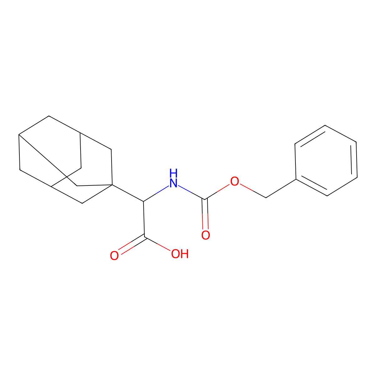 2-(Adamantan-1-yl)-2-{[(benzyloxy)carbonyl]amino}acetic acid molecular structure, CAS 1256749-77-5