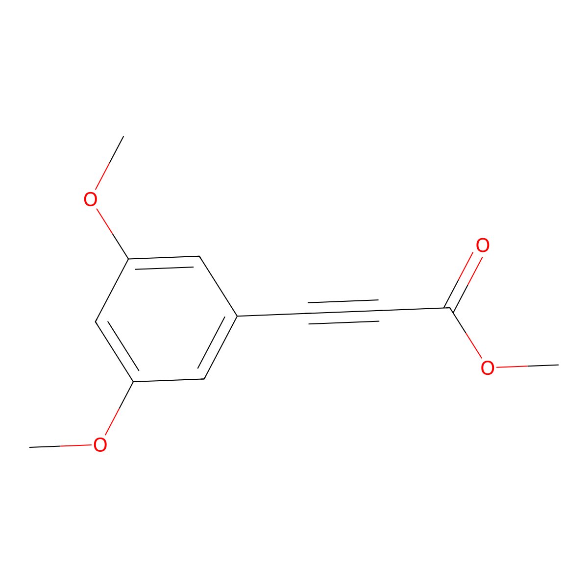Methyl 3-(3,5-dimethoxyphenyl)-2-propynoate molecular structure, CAS 1256752-34-7