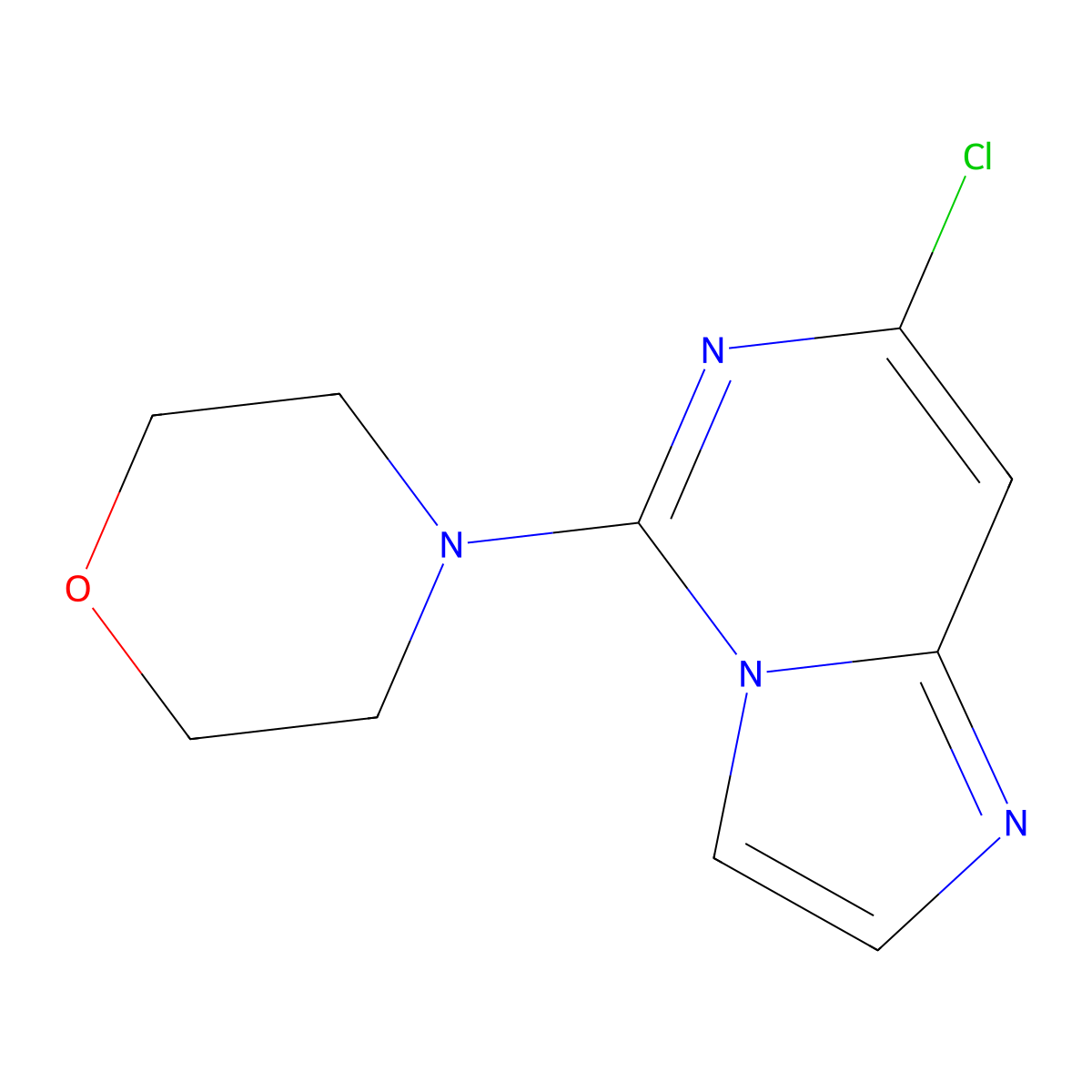 4-(7-Chloroimidazo[1,2-c]pyrimidin-5-yl)morpholine molecular structure, CAS 1256759-03-1