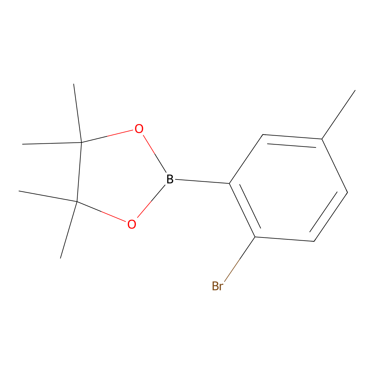 2-(2-Bromo-5-methylphenyl)-4,4,5,5-tetramethyl-1,3,2-dioxaborolane molecular structure, CAS 1256781-59-5