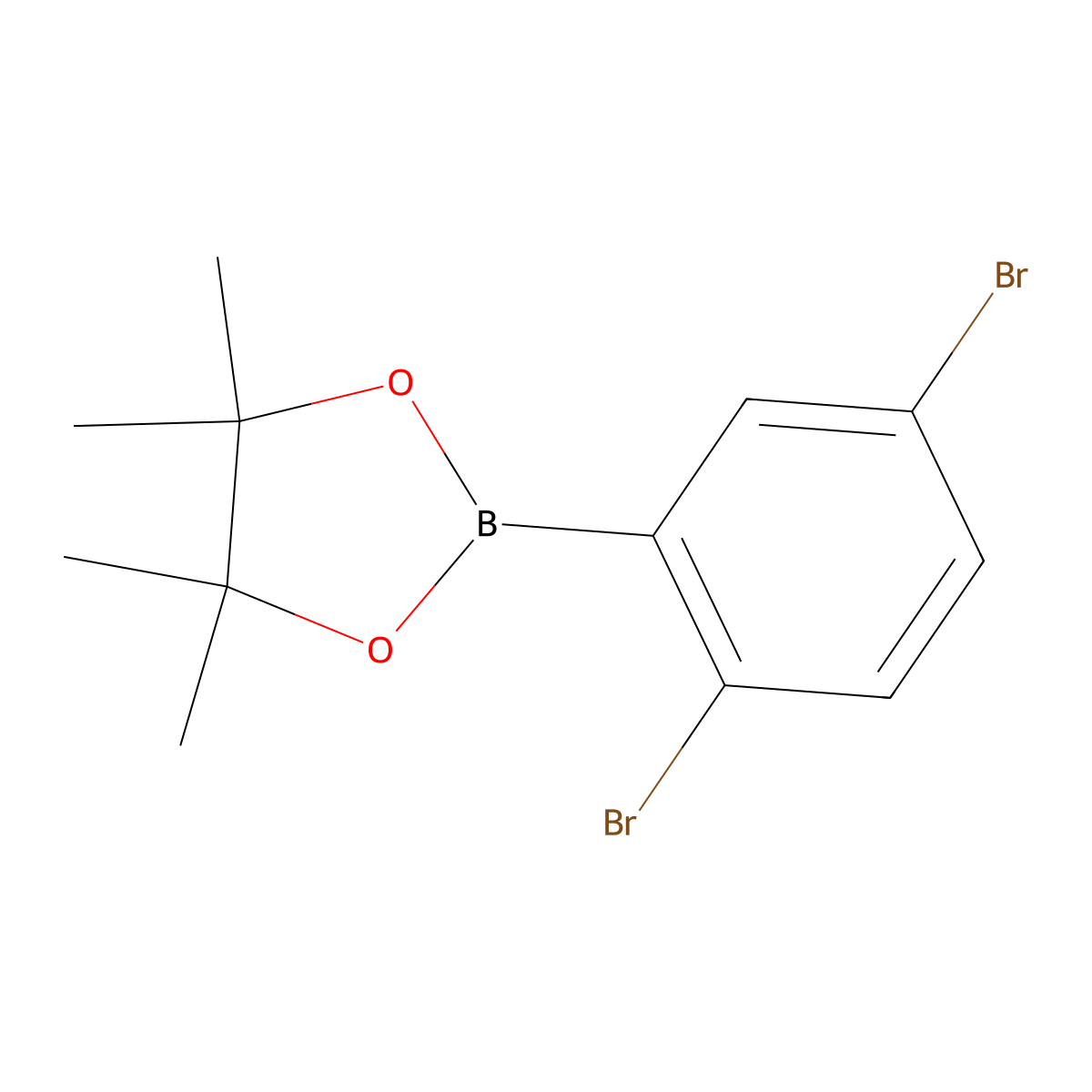 2-(2,5-Dibromophenyl)-4,4,5,5-tetramethyl-1,3,2-dioxaborolane molecular structure, CAS 1256781-64-2