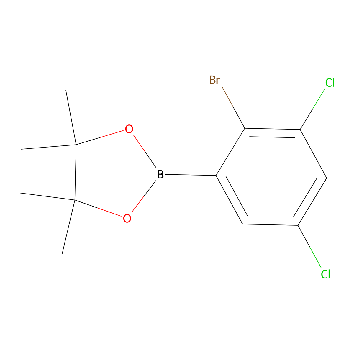 2-(2-Bromo-3,5-dichlorophenyl)-4,4,5,5-tetramethyl-1,3,2-dioxaborolane molecular structure, CAS 1256781-65-3