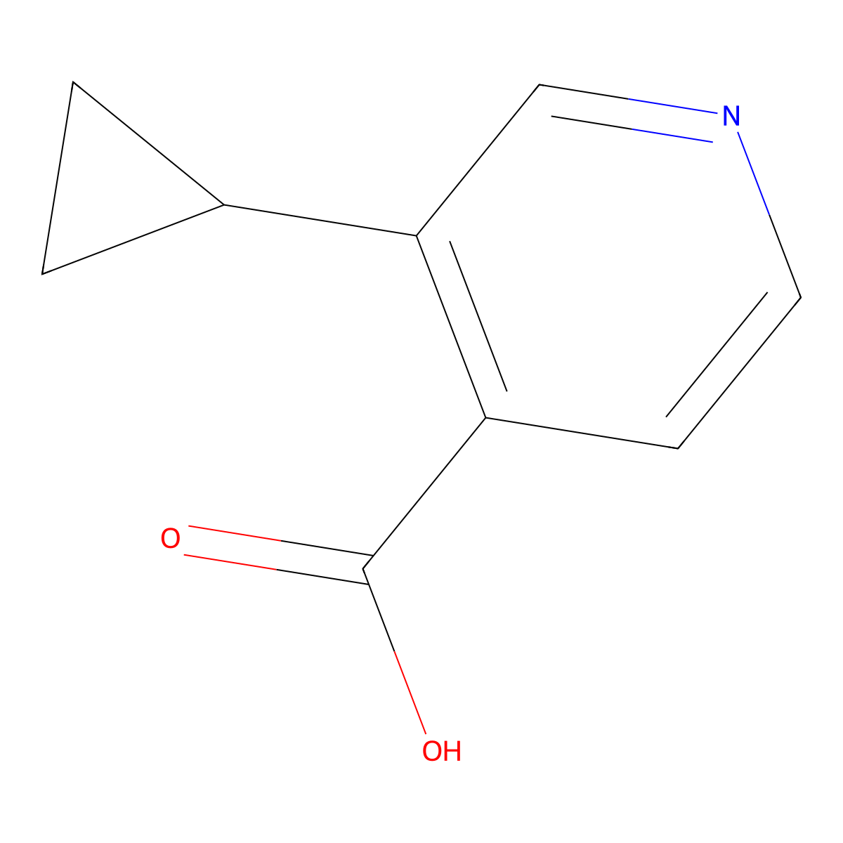 3-Cyclopropylisonicotinic acid molecular structure, CAS 1256785-01-9