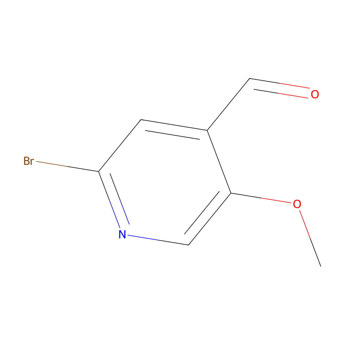 2-Bromo-5-methoxypyridine-4-carbaldehyde molecular structure, CAS 1256785-15-5