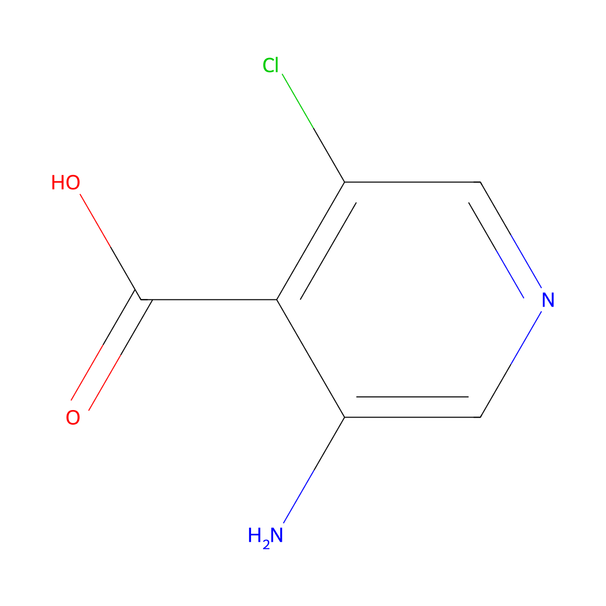 3-Amino-5-chloroisonicotinic acid molecular structure, CAS 1256785-41-7