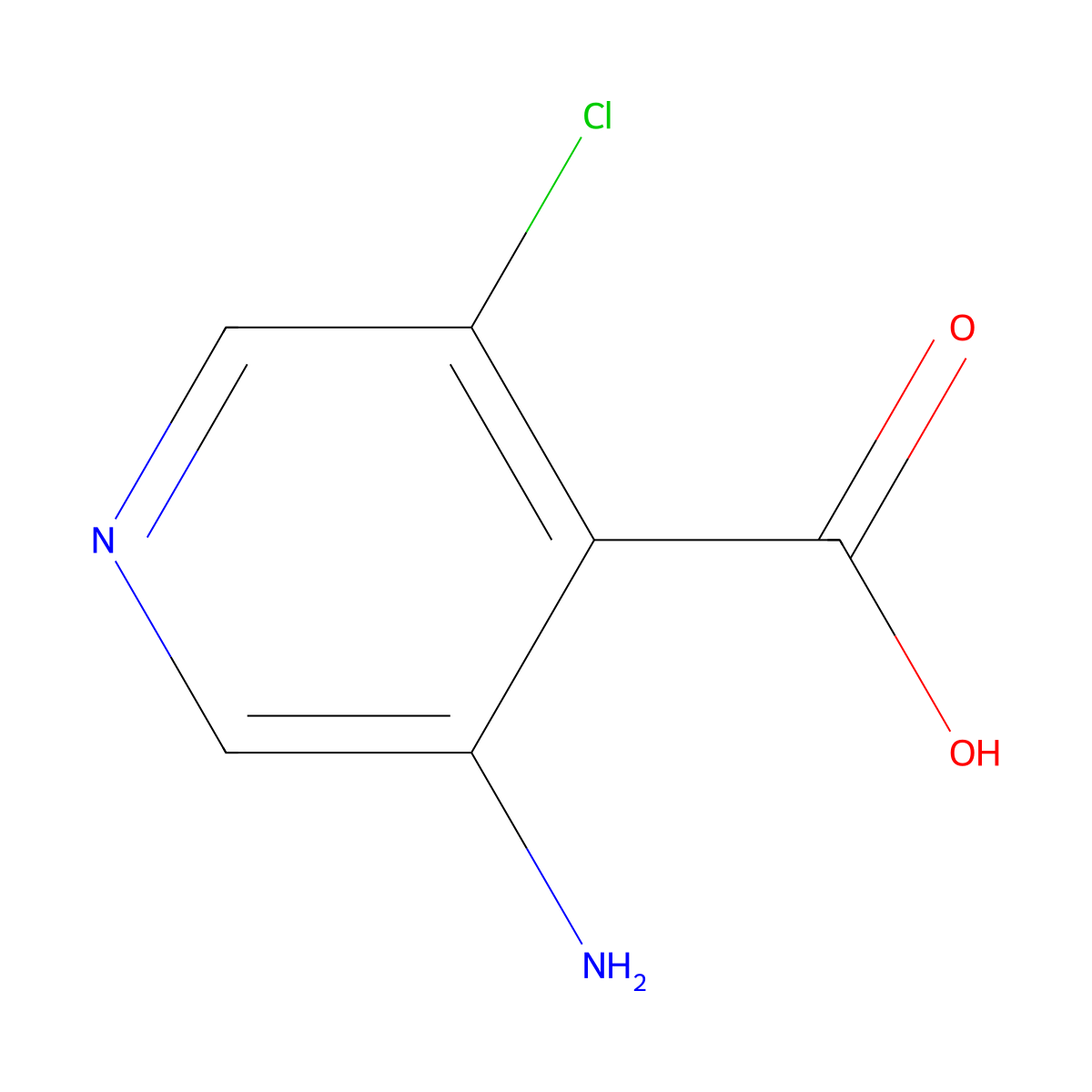 3-Amino-5-chloroisonicotinic acid molecular structure, CAS 1256785-41-7