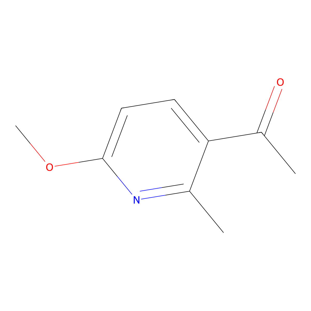 1-(6-Methoxy-2-methylpyridin-3-yl)ethanone molecular structure, CAS 1256785-42-8