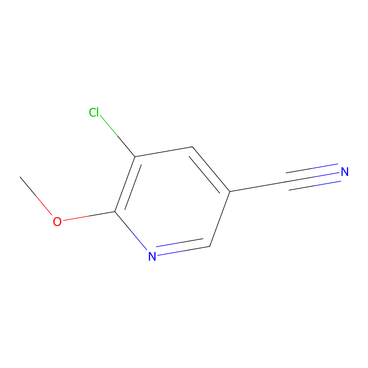5-Chloro-6-methoxypyridine-3-carbonitrile molecular structure, CAS 1256785-46-2