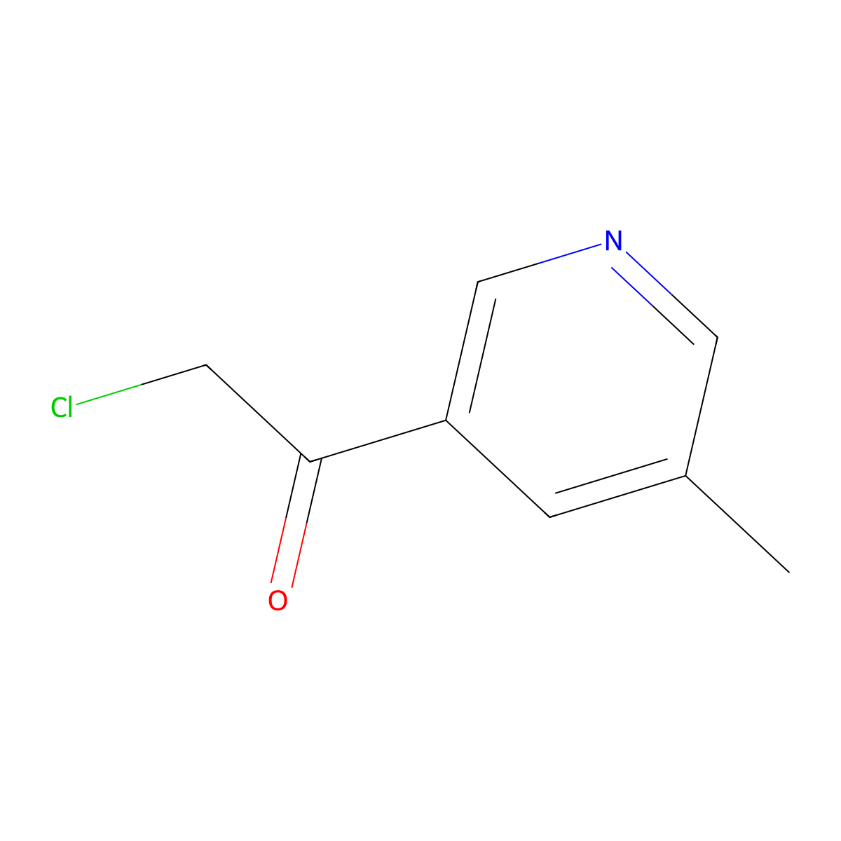2-Chloro-1-(5-methylpyridin-3-yl)ethan-1-one molecular structure, CAS 1256785-65-5