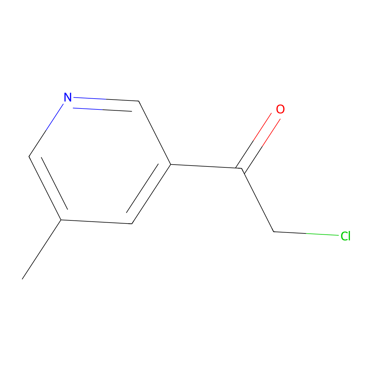 2-Chloro-1-(5-methylpyridin-3-yl)ethan-1-one molecular structure, CAS 1256785-65-5