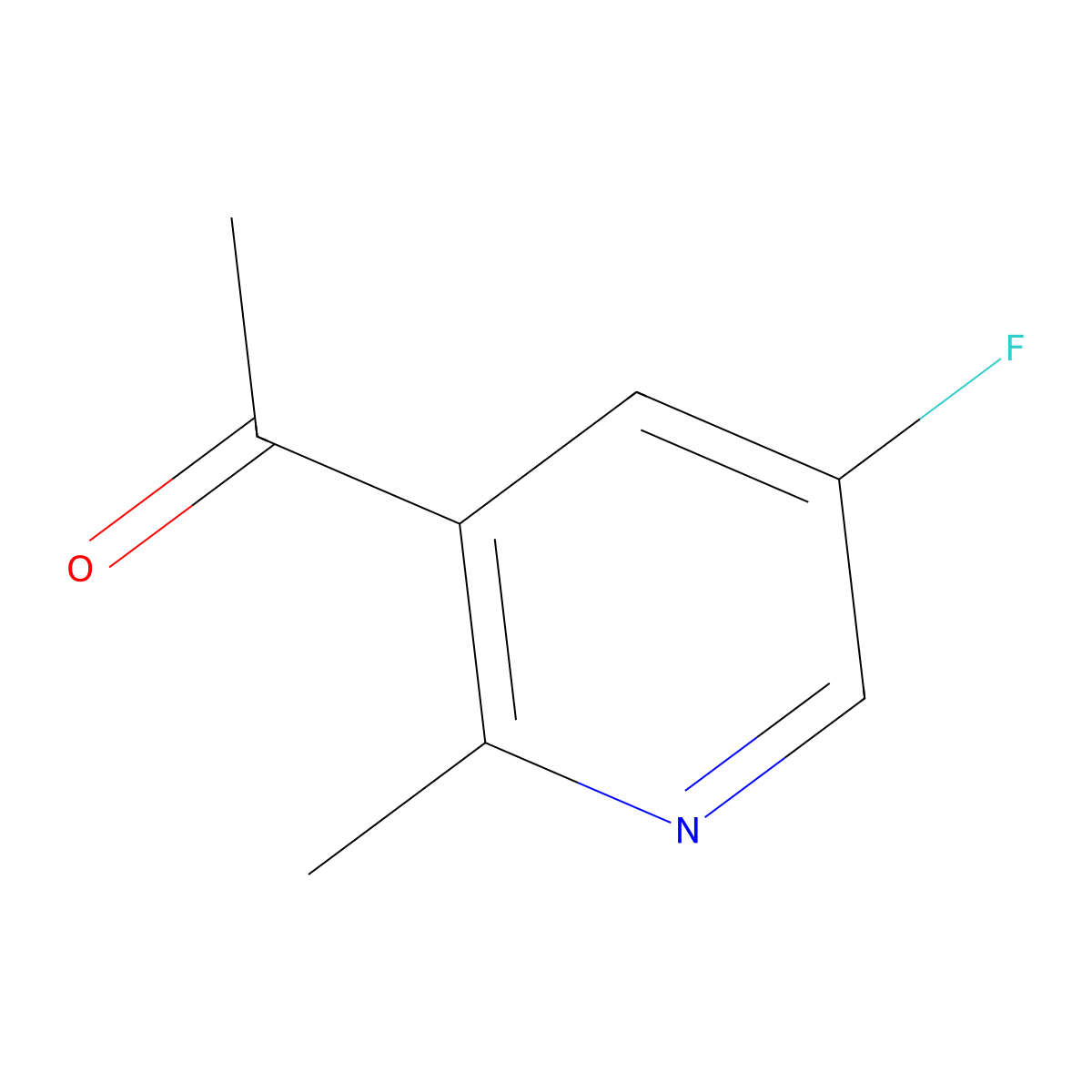 1-(5-Fluoro-2-methylpyridin-3-yl)ethanone molecular structure, CAS 1256785-71-3