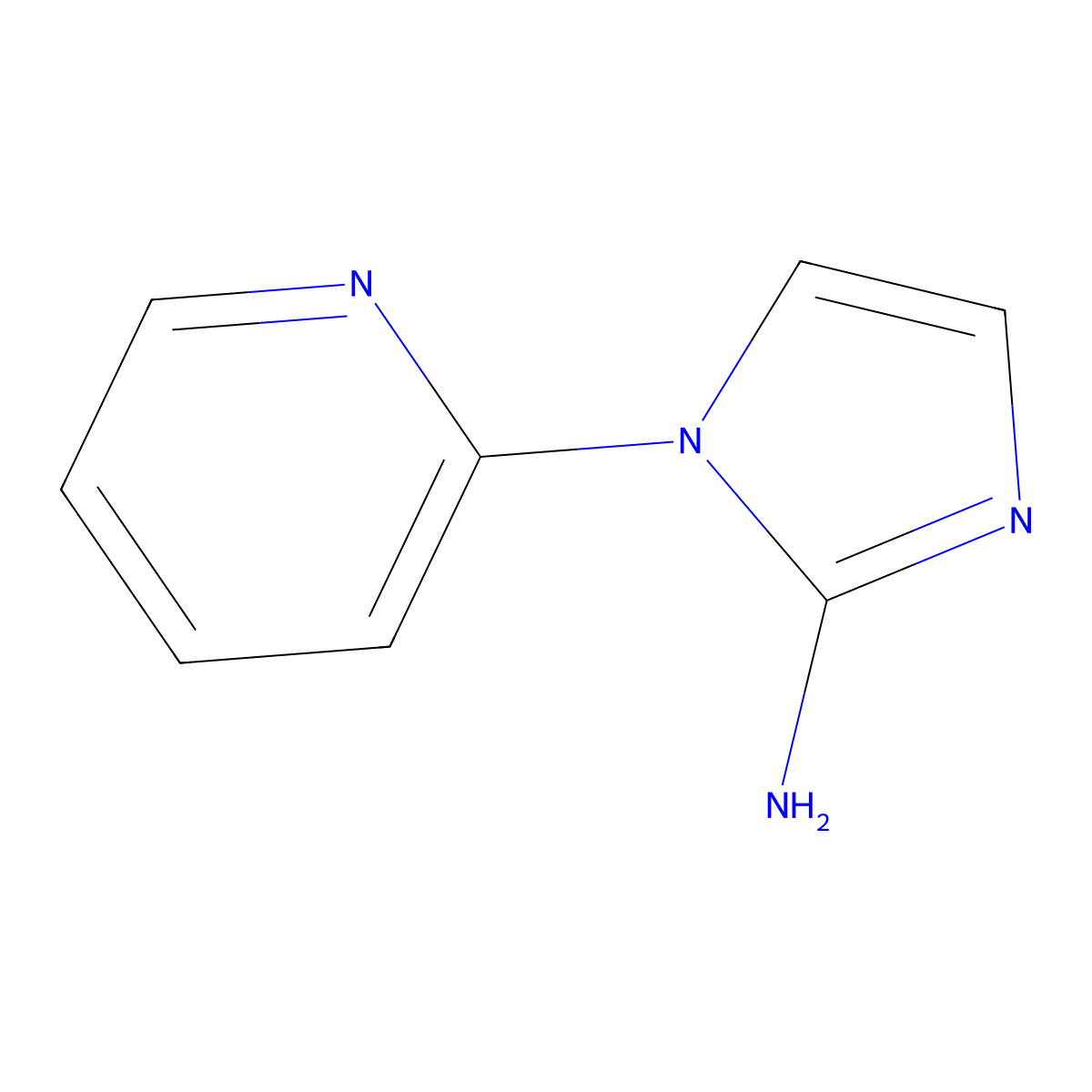 1-(Pyridin-2-yl)-1H-imidazol-2-amine molecular structure, CAS 1256785-74-6