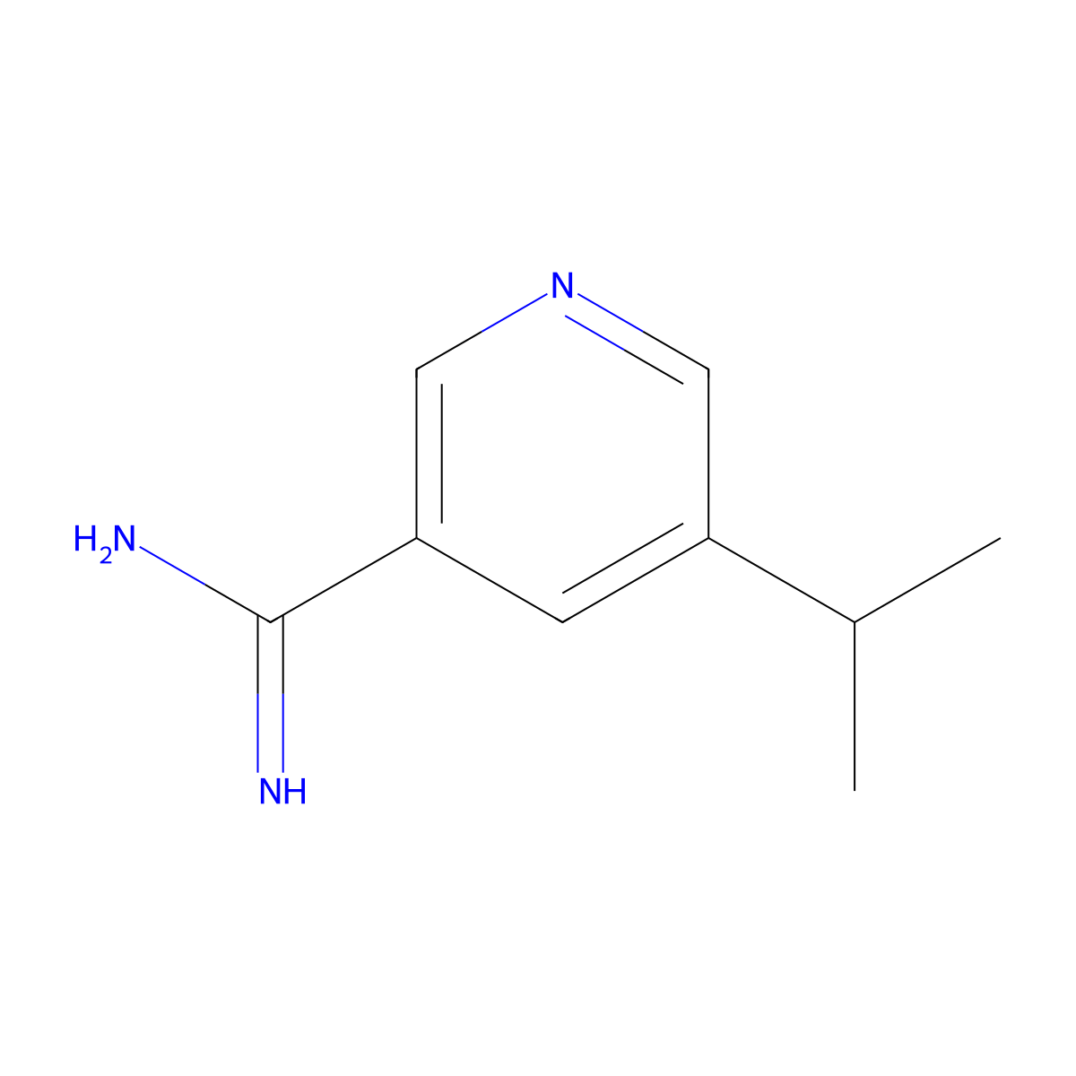 5-Isopropylnicotinimidamide molecular structure, CAS 1256785-76-8