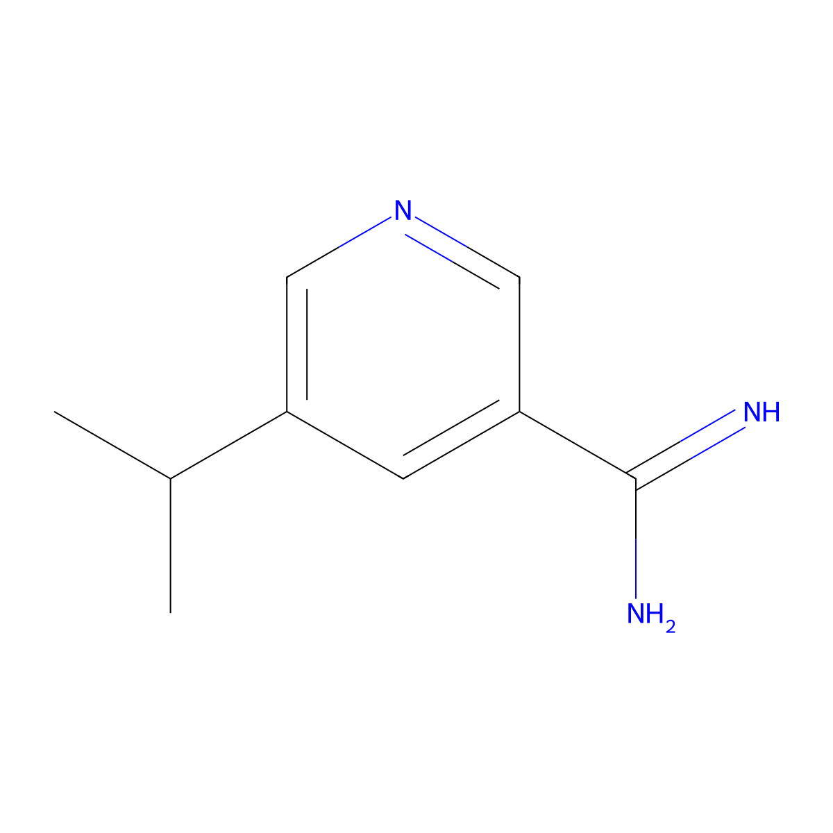 5-Isopropylnicotinimidamide molecular structure, CAS 1256785-76-8