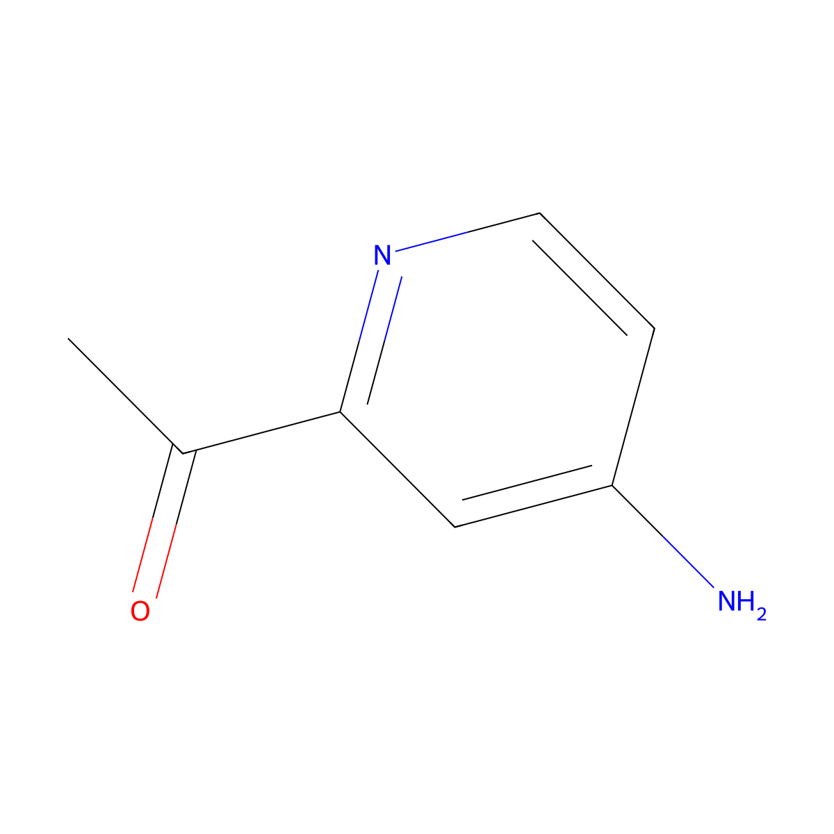 1-(4-Aminopyridin-2-yl)ethanone molecular structure, CAS 1256785-86-0
