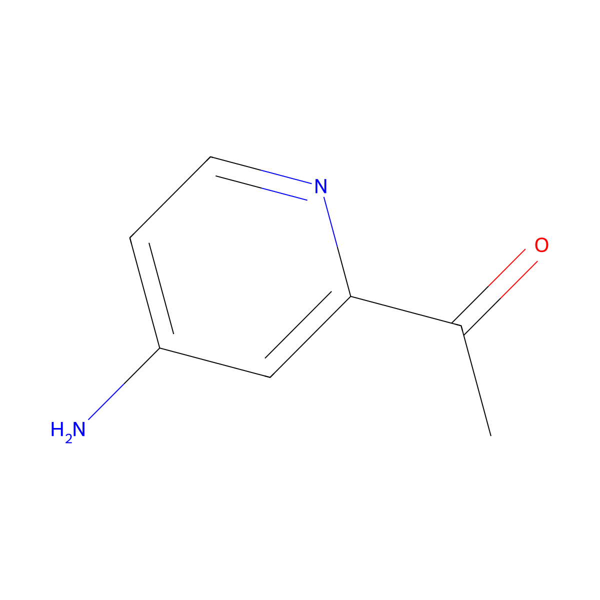 1-(4-Aminopyridin-2-yl)ethanone molecular structure, CAS 1256785-86-0