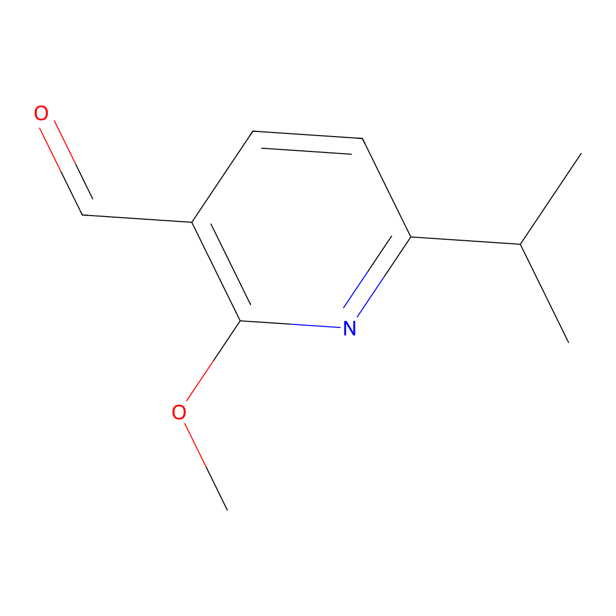 2-Methoxy-6-propan-2-ylpyridine-3-carbaldehyde molecular structure, CAS 1256786-13-6